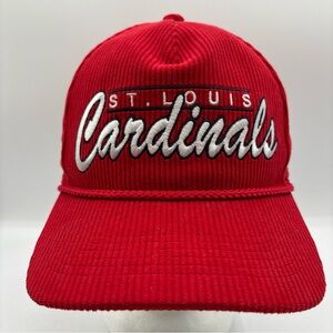 St Louis Cardinals MLB 47 Brand Red Corduroy Embroidered Hitch SnapBack Hat OSFM